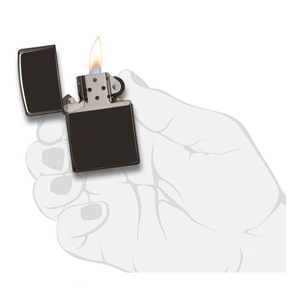 bật lửa zippo màu đen chính hãng