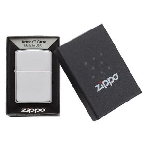 bật lửa zippo họa tiếc màu bạc chính hãng