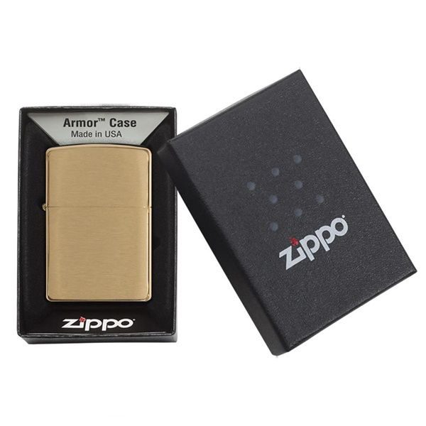 bật lửa zippo họa tiếc màu vàng chính hãng