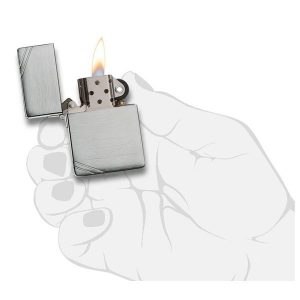 bật lửa zippo họa tiếc màu bạc chính hãng