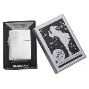 bật lửa zippo họa tiếc màu bạc chính hãng