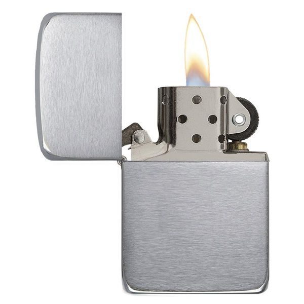 bật lửa zippo họa tiếc màu bạc chính hãng