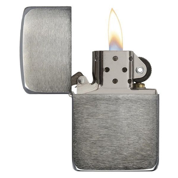 bật lửa zippo họa tiếc màu xám chính hãng