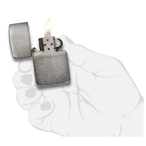 bật lửa zippo họa tiếc màu xám chính hãng