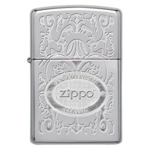 bật lửa zippo họa tiếc màu bạc chính hãng