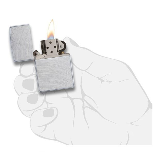 bật lửa zippo họa tiếc màu bạc chính hãng