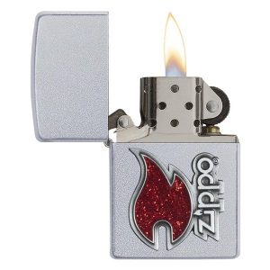 bật lửa zippo họa tiếc màu bạc chính hãng