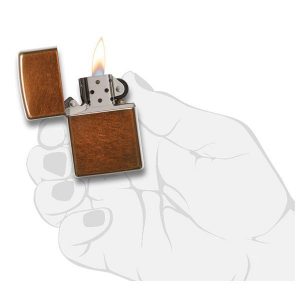 bật lửa zippo họa tiếc màu nâu chính hãng