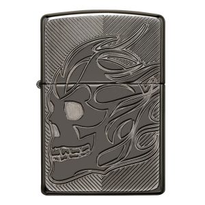 bật lửa zippo họa tiếc màu xám đen chính hãng