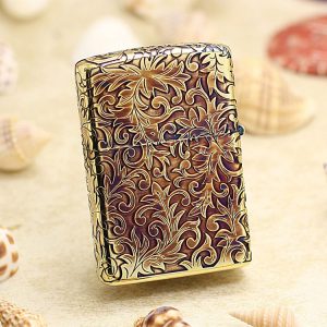 bật lửa zippo họa tiếc màu vàng