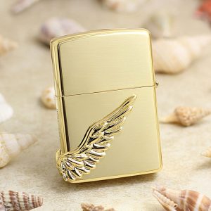 bật lửa zippo họa tiếc màu vàng