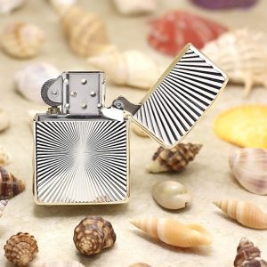 bật lửa zippo họa tiếc màu bạc