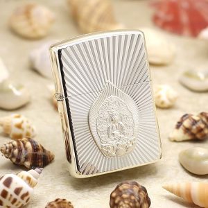 bật lửa zippo họa tiếc màu bạc