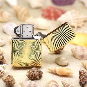 bật lửa zippo họa tiếc màu vàng