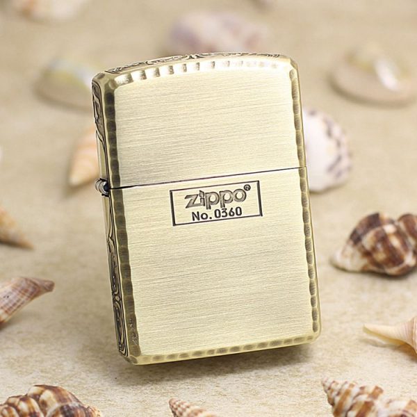 bật lửa zippo họa tiếc màu vàng