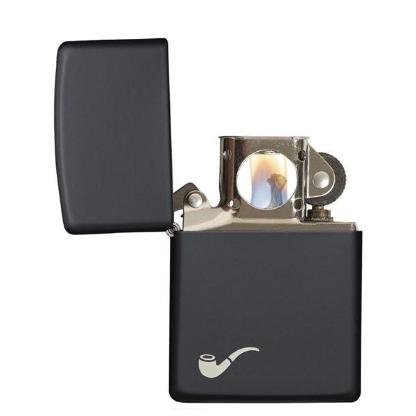 Zippo Black Matte - Tẩu sơn tĩnh điện đen 218PL