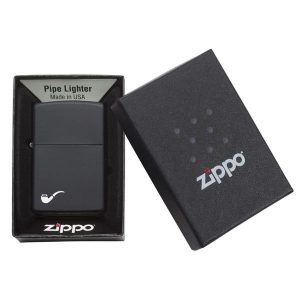 Zippo Black Matte - Tẩu sơn tĩnh điện đen 218PL