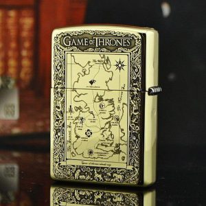 bật lửa zippo họa tiết màu vàng