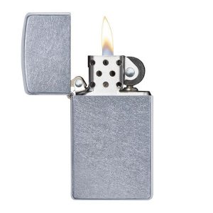 bật lửa zippo cao cấp họa tiết màu bạc