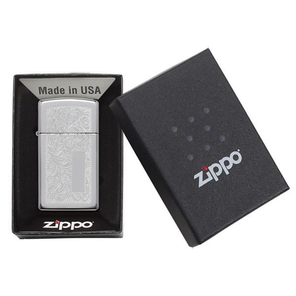 bật lửa zippo cao cấp họa tiết màu bạc