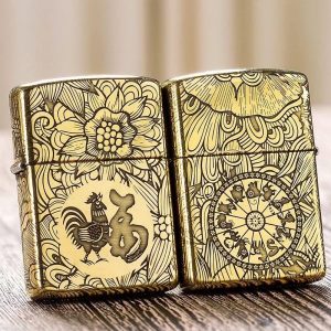 bật lửa zippo 12 con giáp hình gà